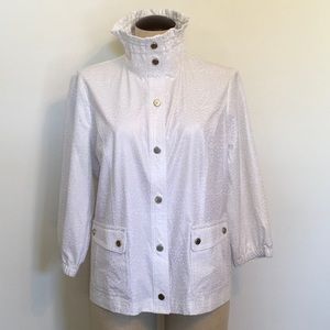 Chico’s Zenergy Neema Foil Print Jacket Sz1 (8/10)